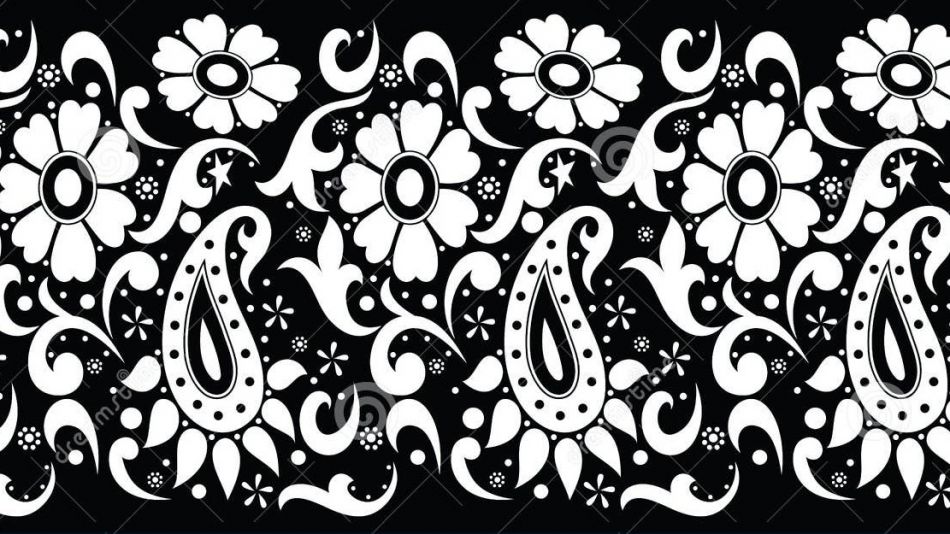 Seamless Black White Traditional Indian Border Stock Illustrations Seamless Black White Traditional Indian Border Stock Illustrations