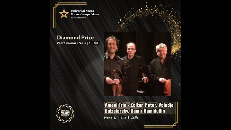 Klavirski trio Amael prejel visoko priznanje na mednarodnem glasbenem tekmovanju