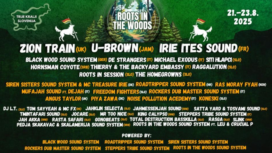 7. mednarodni dub reggae festival Roots in the Woods 2025 7. mednarodni dub reggae festival Roots in the Woods 2025