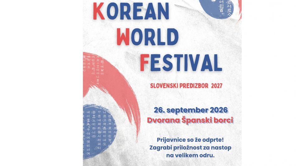 Razpis Kpop World Festival 2027 - slovenski predizbor