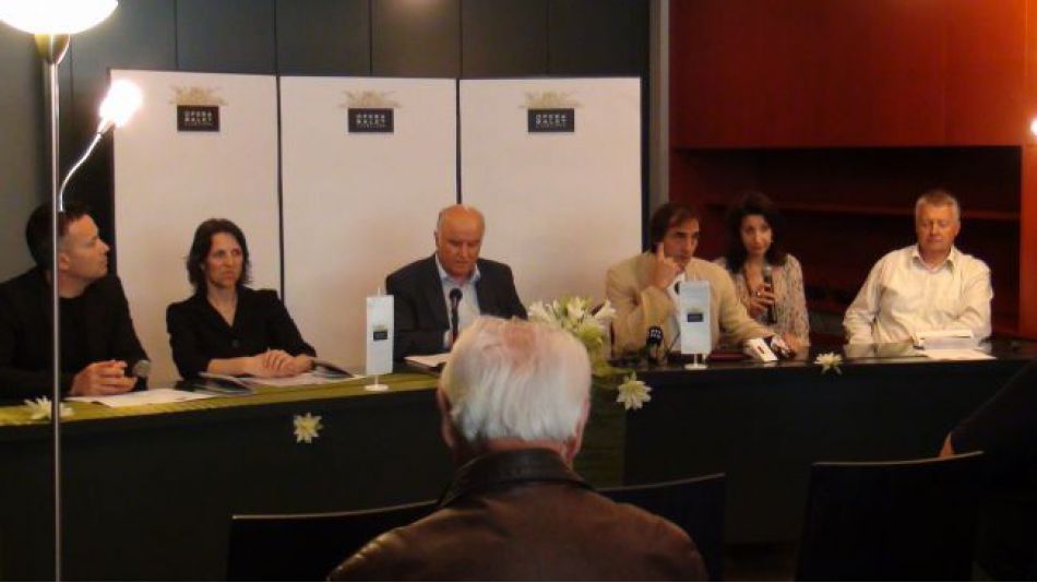 Od leve: Robert Celestina, Nuška Smolič, Milivoj Šurbek, Irek Mukhamedov, Janez Rozman