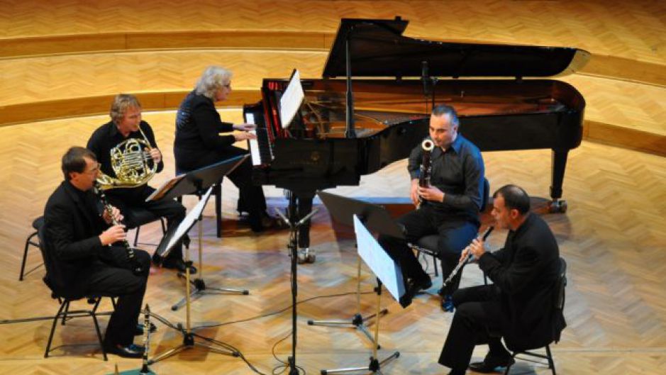Jurij Jenko, Metod Tomac, Ursula Oppens, Paolo Calligaris in Matej Šarc. (foto: Sara Železnik)