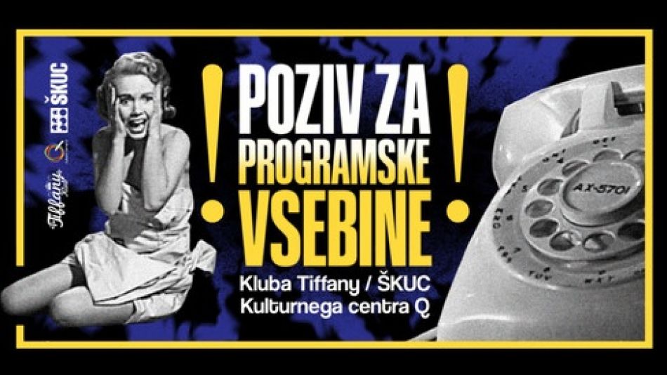 Klub Tiffany: Javni poziv za programske vsebine 2023