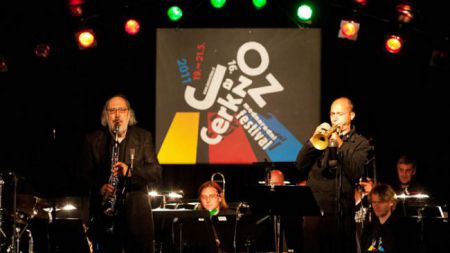 Gianluigi Trovesi in David Jarh ter Big Band RTV SLO (foto: Nada Žgank)