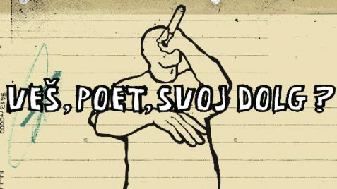 Plakat dokumentarca Veš, poet, svoj dolg?, ki skuša dokumentirati zgodovino slovenske raperske scene.