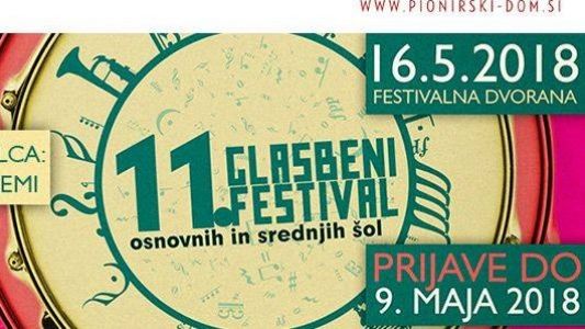 Razpis za 11. Glasbeni festival osnovnih in srednjih šol