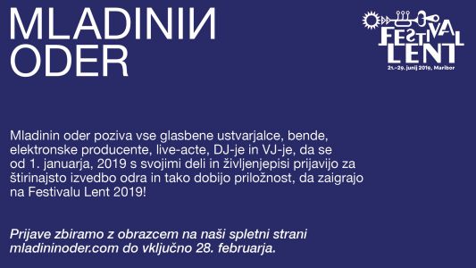 Odprt je razpis za Mladinin oder Festivala Lent 2019!