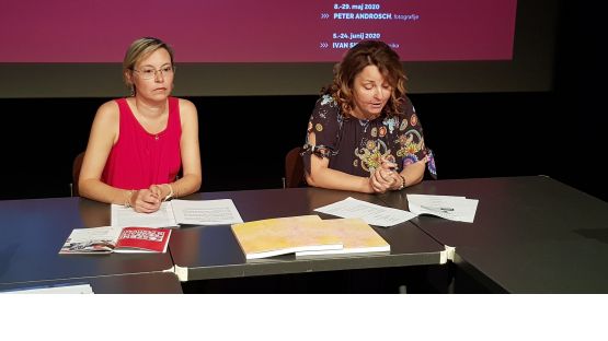 Novo sezono sta predstavili direktorica Pavla Jarc ter koordinatorka likovne in filmske dejavnosti, Mateja Poljšak Furlan.