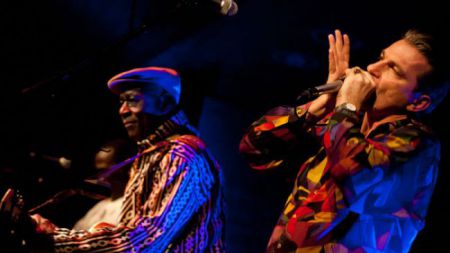 Boubacar Traoré in Vincent Bucher, v ozadju Madieye Niang (foto: Nada Žgank)