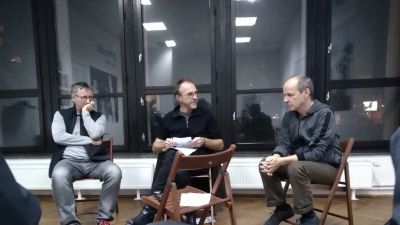 Primož Simončič, Igor Bašin in Tadej Pogačar.