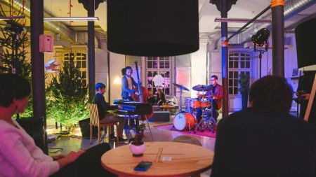 Dre Hočevar Trio na tretjem festivalu mladega domačega jazza Boben in lajna. (Foto: Mankica Kranjec)