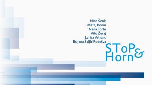 Plošča Stop & Horn prinaša nove skladbe Vita Žuraja, Nine Šenk, Larise Vrhunc, Mateja Bonina, Bojane Šaljić Podešve in Nane Forte.