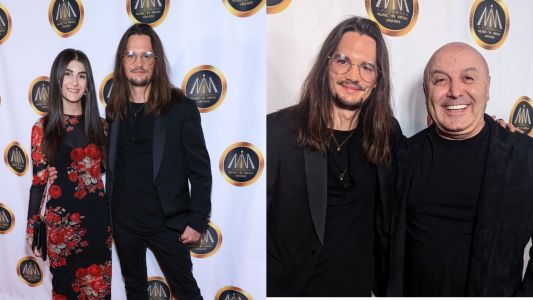 Anže Rozman z ekipo Hansa Zimmra (Bleeding Fingers Music) na rdeči preprogi