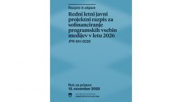 Redni letni javni projektni razpis za sofinanciranje programskih vsebin medijev v letu 2026
