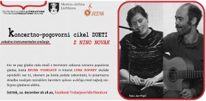 Dueti: Brina Vogelnik in Luka Ropret (vabilo)