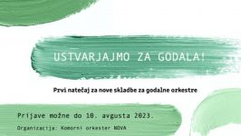 Natečaj Komornega orkestra NOVA za nove skladbe - rok: 10. avgust
