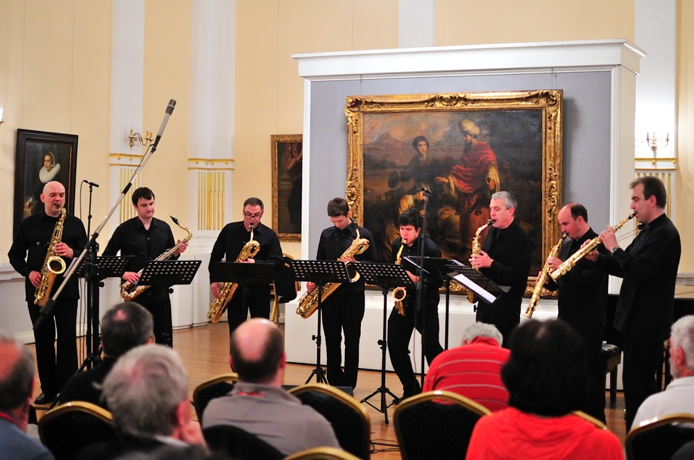 Zagrebški kvartet saksofonov in New Sax 4 (fotodokumentacija: Hrvatsko društvo skladatelja)